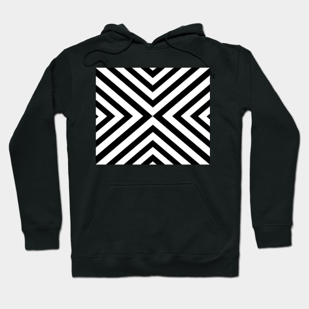 Abstract triangles geometric pattern - black and white. Hoodie by kerens